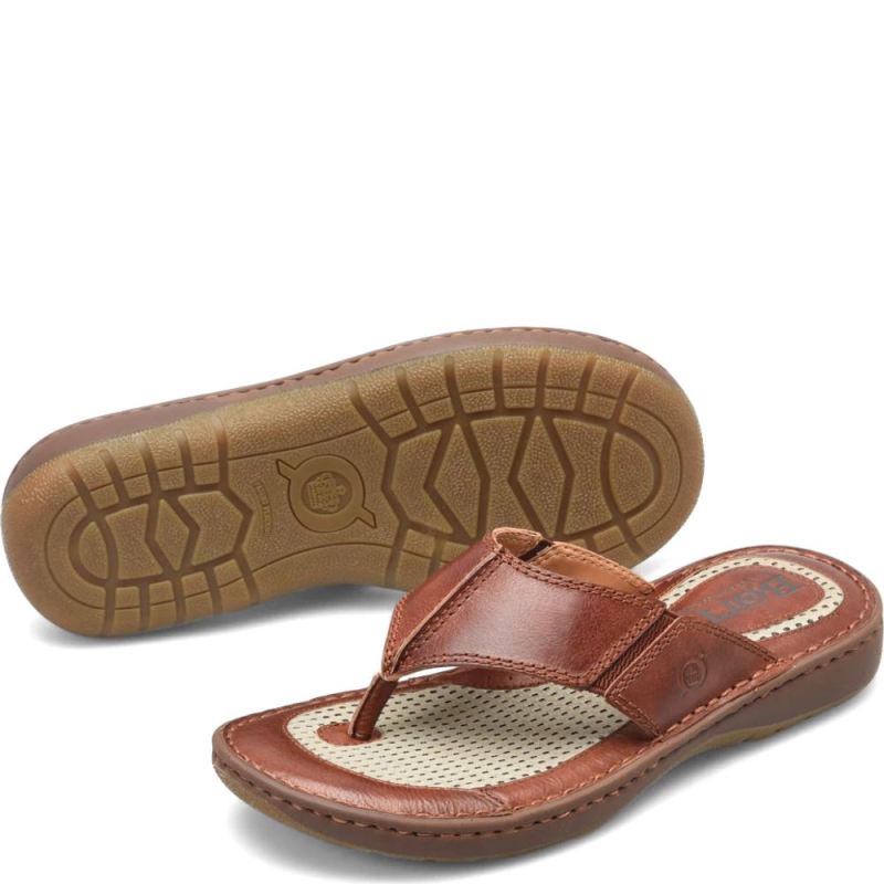 Born Men's Corvo Sandals - Dark Tan Bourbon (Brown)