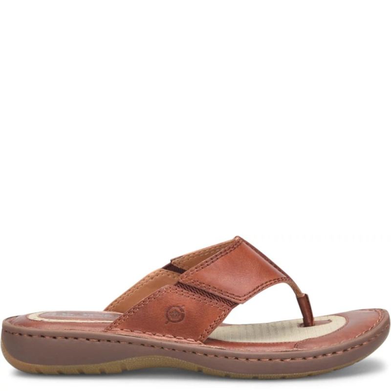 Born Men's Corvo Sandals - Dark Tan Bourbon (Brown)