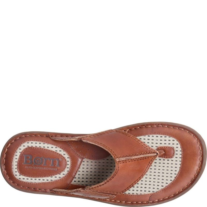 Born Men's Corvo Sandals - Dark Tan Bourbon (Brown)