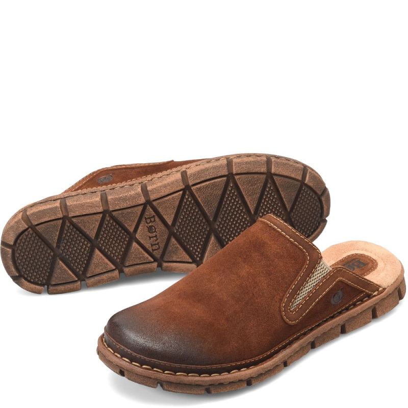 Born Men's Maxim Slip-Ons & Lace-Ups - Glazed Ginger Distressed