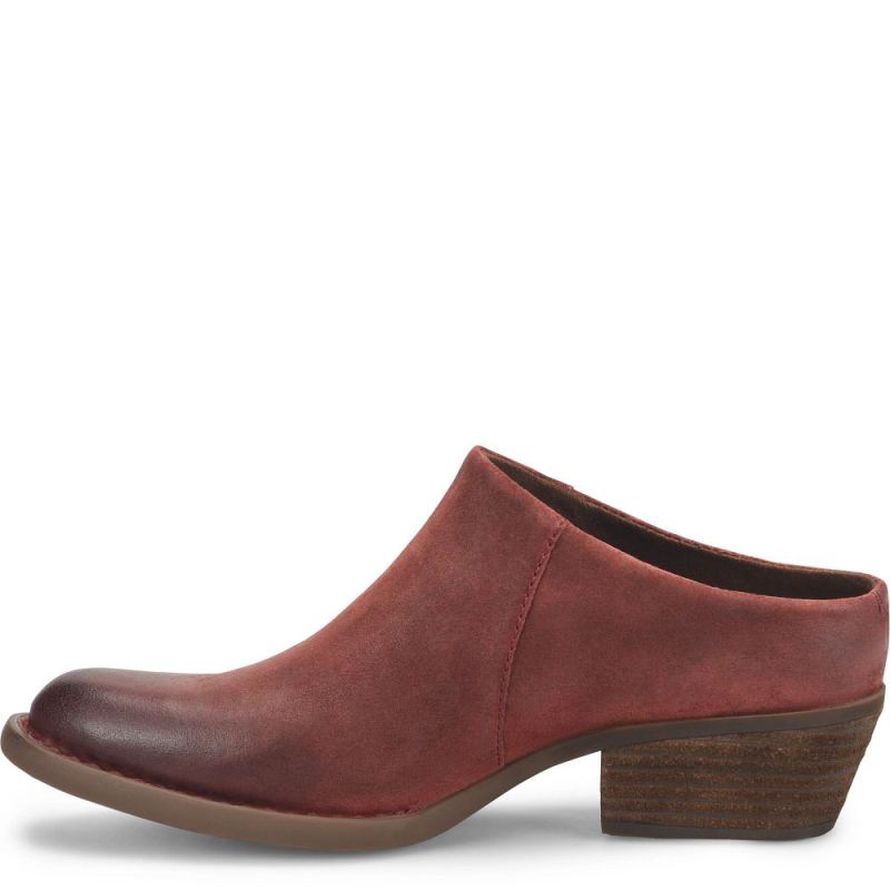 Born Women's Starr Boots - Dark Brick Distressed (Red)
