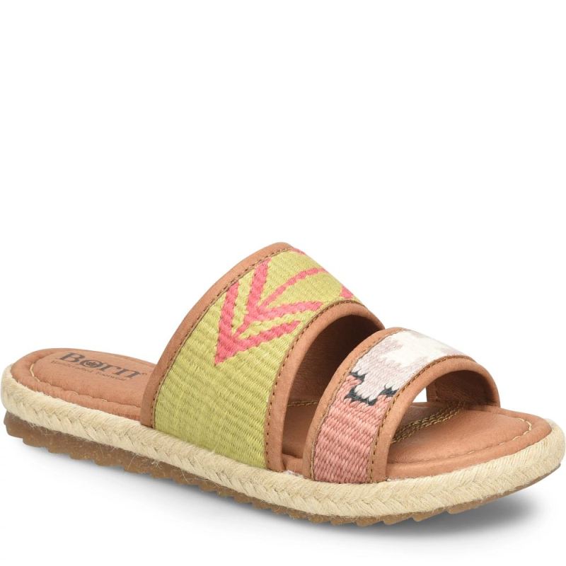 Born Women's Ellie Sandals - Green Fabric (Green)