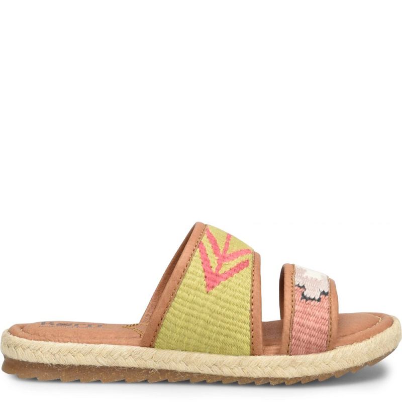 Born Women's Ellie Sandals - Green Fabric (Green)