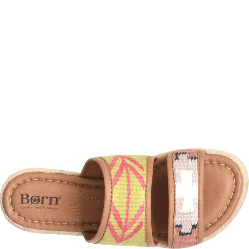 Born Women's Ellie Sandals - Green Fabric (Green)