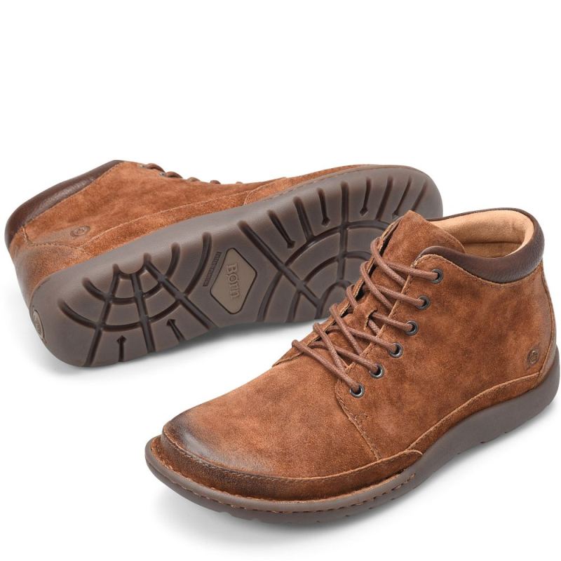 Born Men's Nigel Boots - Rust Tobacco Distressed (Brown)