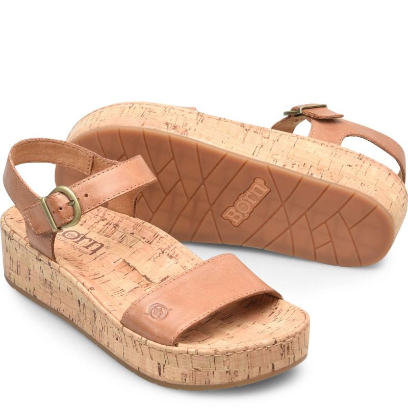 Born Women's Sari Sandals - Cuoio Brown (Brown)