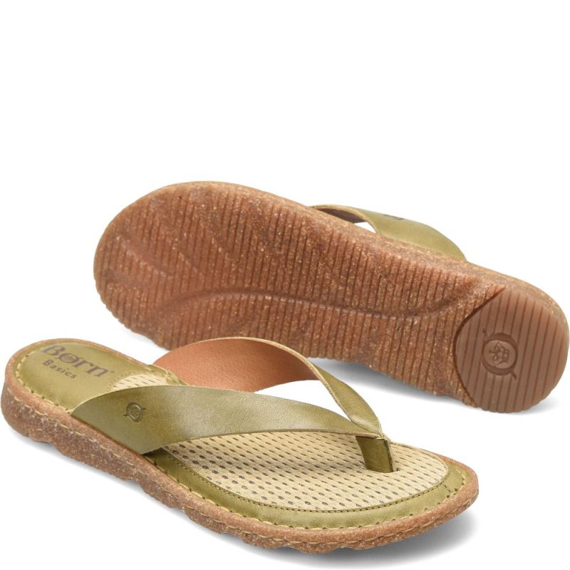 Born Women's Bora Basic Sandals - Olive (Green)