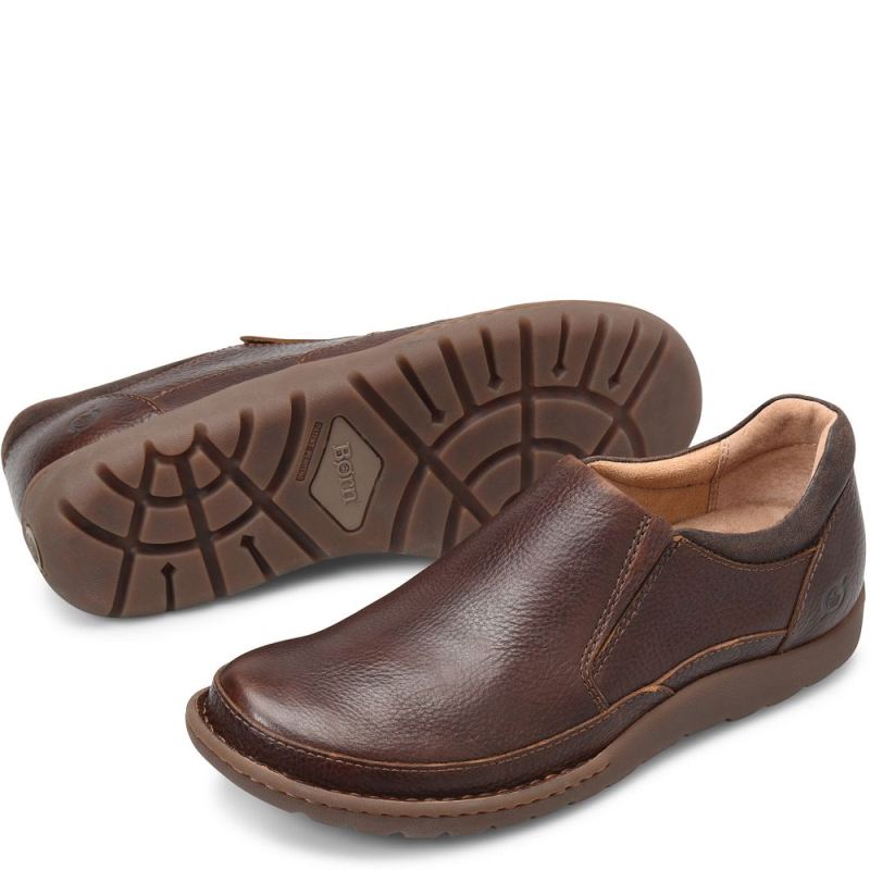 Born Men's Nigel Slip On Slip-Ons & Lace-Ups - Dark Brown (Brown