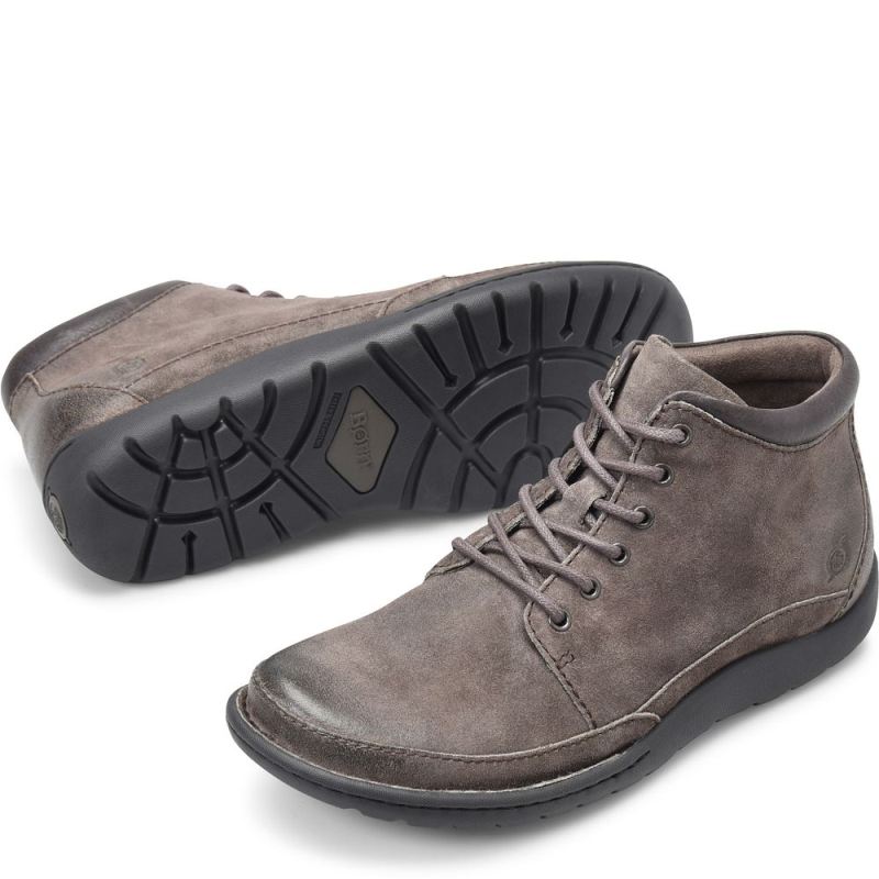 Born Men's Nigel Boots - Grey Combo Distressed (Grey)