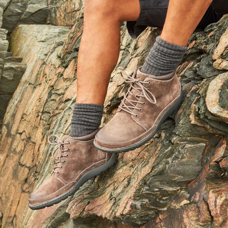 Born Men's Nigel Boots - Grey Combo Distressed (Grey)