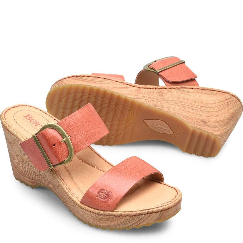 Born Women's Emily Sandals - Rust Cayenne (Red)