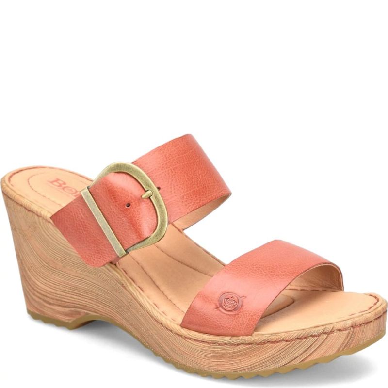 Born Women's Emily Sandals - Rust Cayenne (Red)