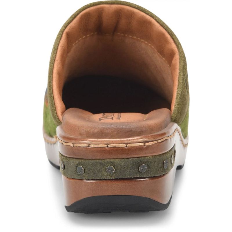 Born Women's Bandy Blanket Clogs - Green Blanket Combo (Green)