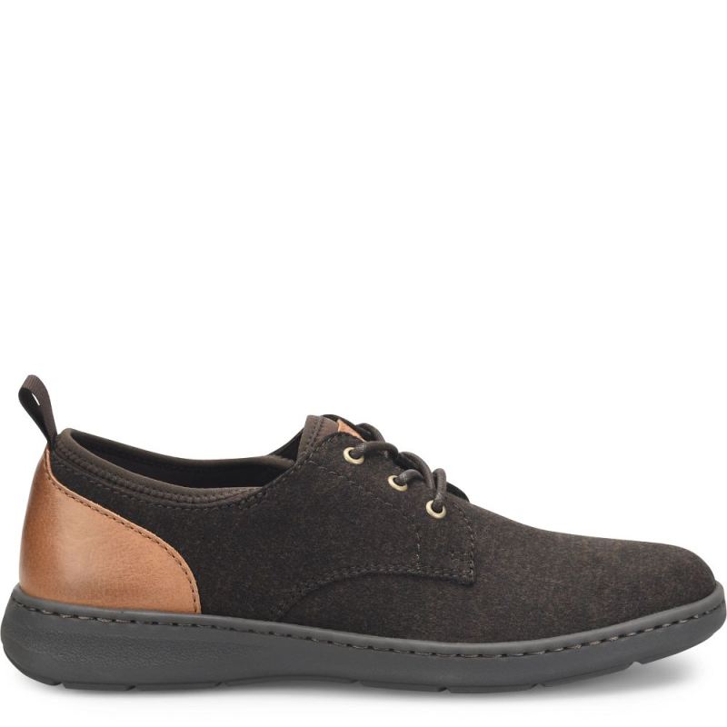 Born Men's Marcus Slip-Ons & Lace-Ups - Dark Brown Wool Combo (B