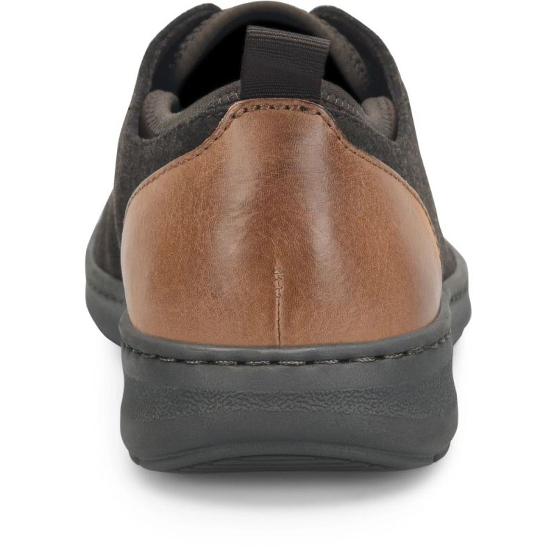 Born Men's Marcus Slip-Ons & Lace-Ups - Dark Brown Wool Combo (B