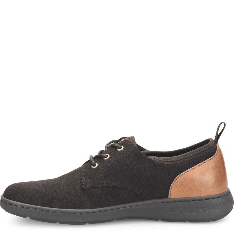 Born Men's Marcus Slip-Ons & Lace-Ups - Dark Brown Wool Combo (B