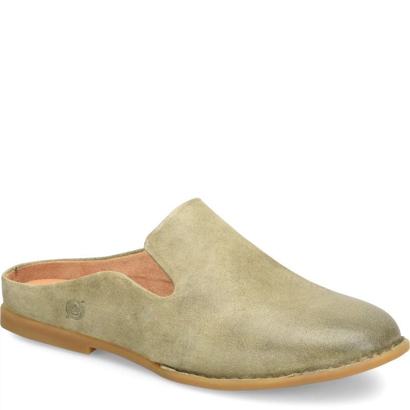 Born Women's Maia Flats - Kiwi Distressed (Green)