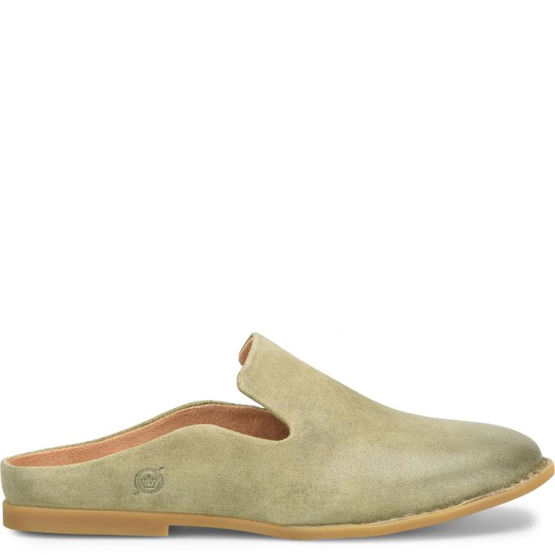 Born Women's Maia Flats - Kiwi Distressed (Green)