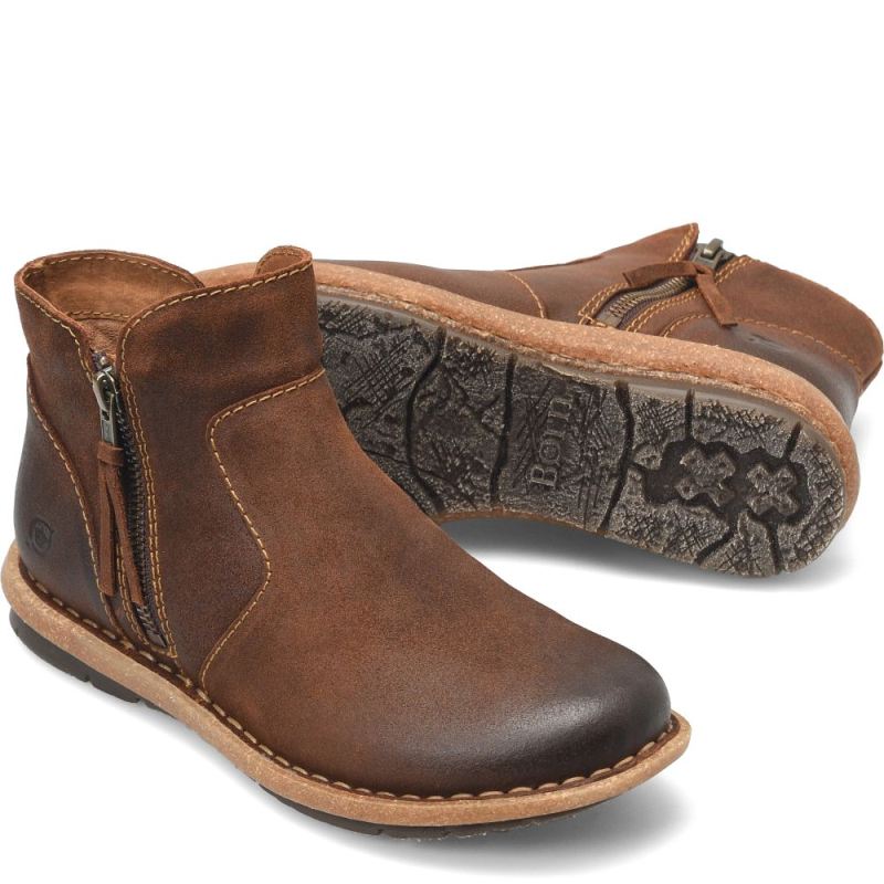 Born Women's Thia Boots - Glazed Ginger Distressed (Brown)