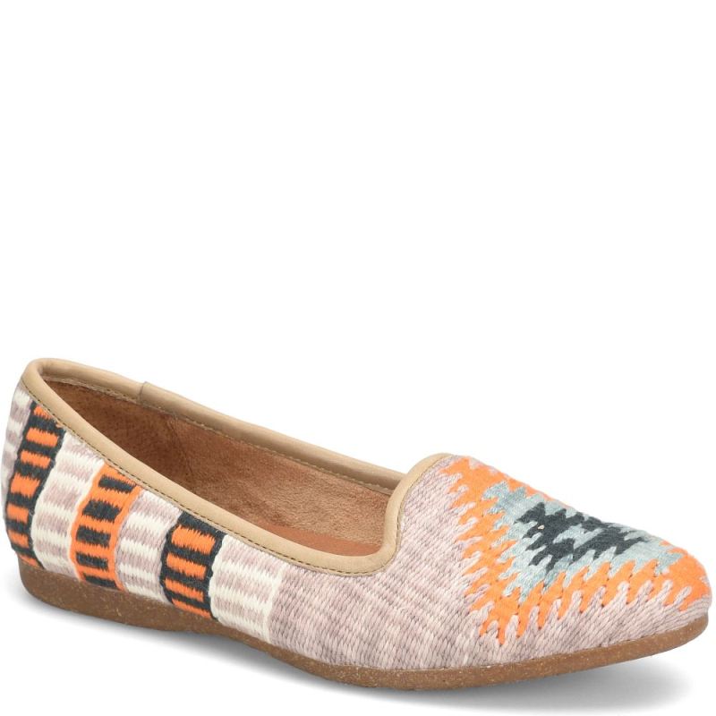 Born Women's Giselle Flats - Taupe Cotton Fabric (Multicolor)