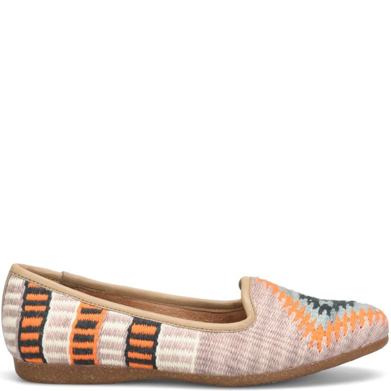 Born Women's Giselle Flats - Taupe Cotton Fabric (Multicolor)