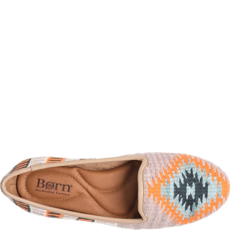 Born Women's Giselle Flats - Taupe Cotton Fabric (Multicolor)