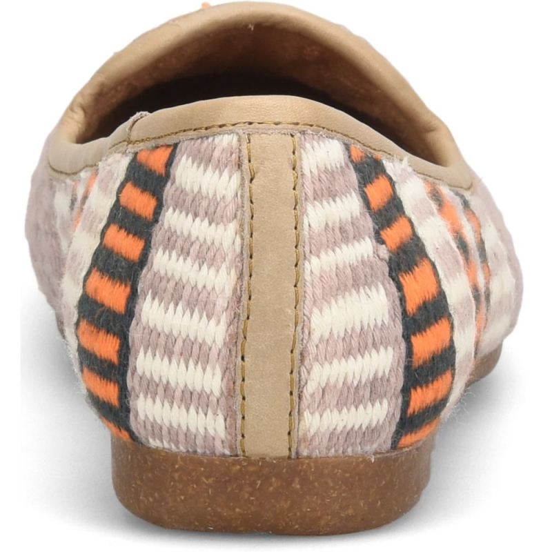 Born Women's Giselle Flats - Taupe Cotton Fabric (Multicolor)