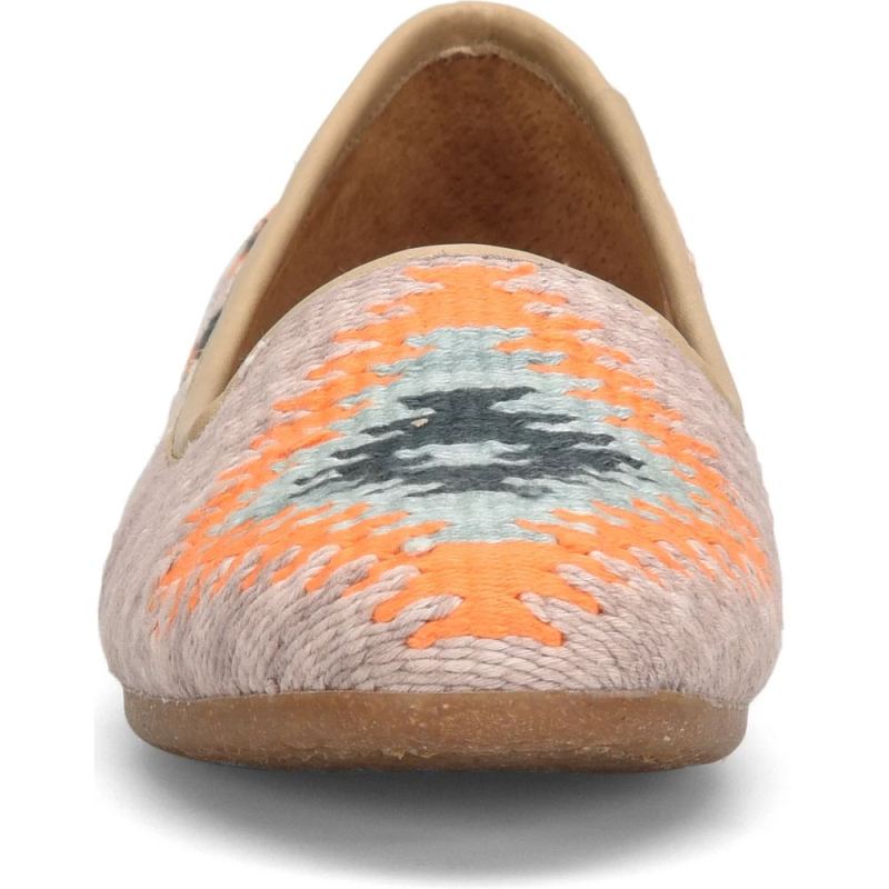 Born Women's Giselle Flats - Taupe Cotton Fabric (Multicolor)