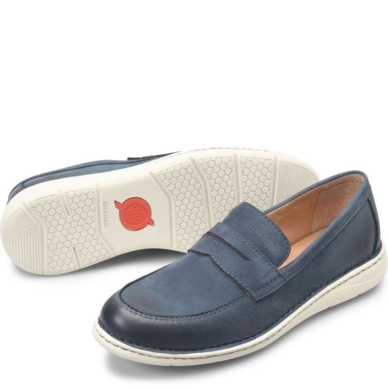 Born Men's Taylor Slip-Ons & Lace-Ups - Navy Blue Night Nubuck (