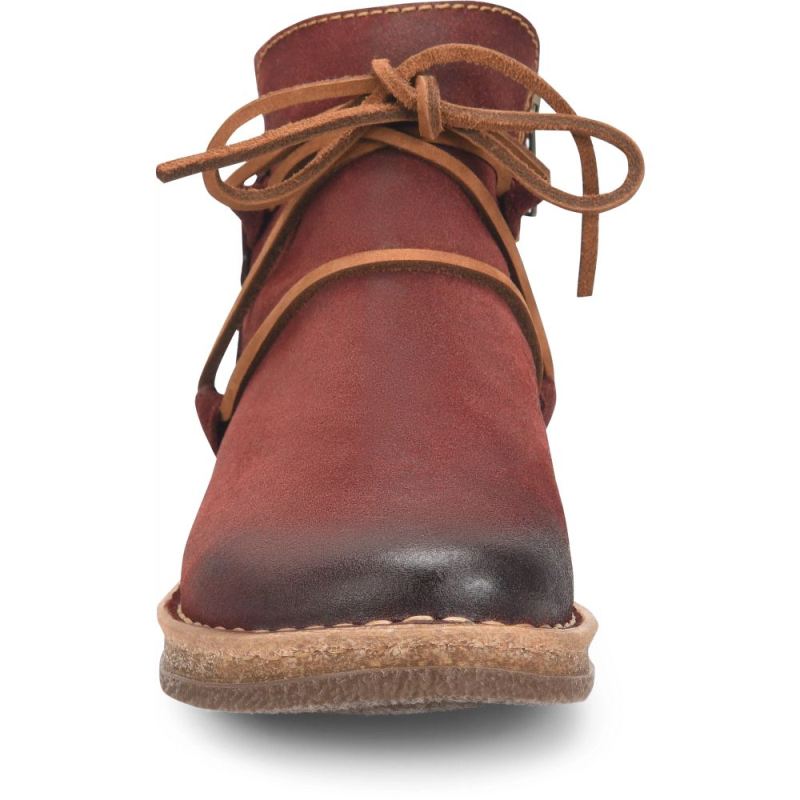Born Women's Calyn Boots - Dark Brick Distressed (Red)