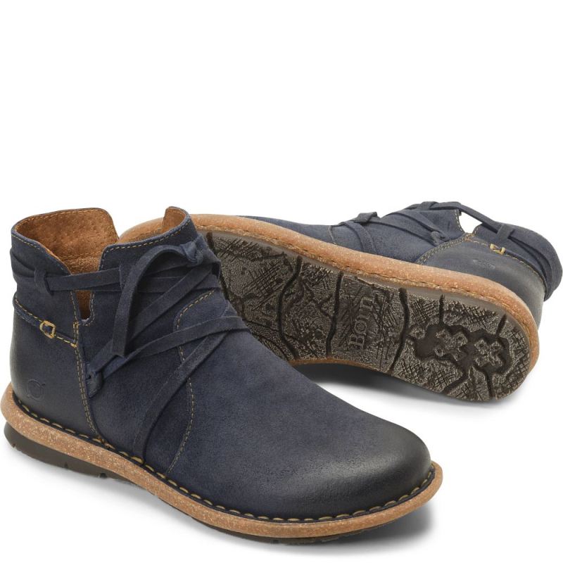 Born Women's Tarkiln Boots - Navy Blue Distressed (Blue)