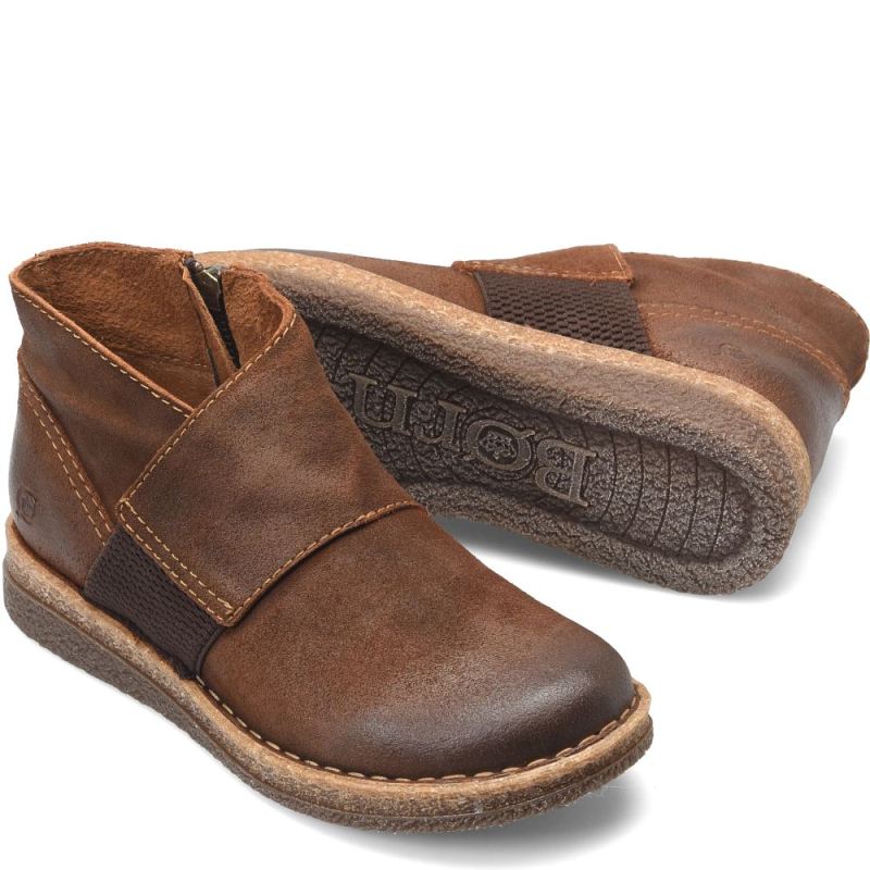 Born Women's Tora Boots - Glazed Ginger Distressed (Brown)