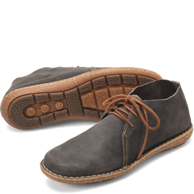 Born Men's Nash Boots - Dark Concrete Distressed (Grey)