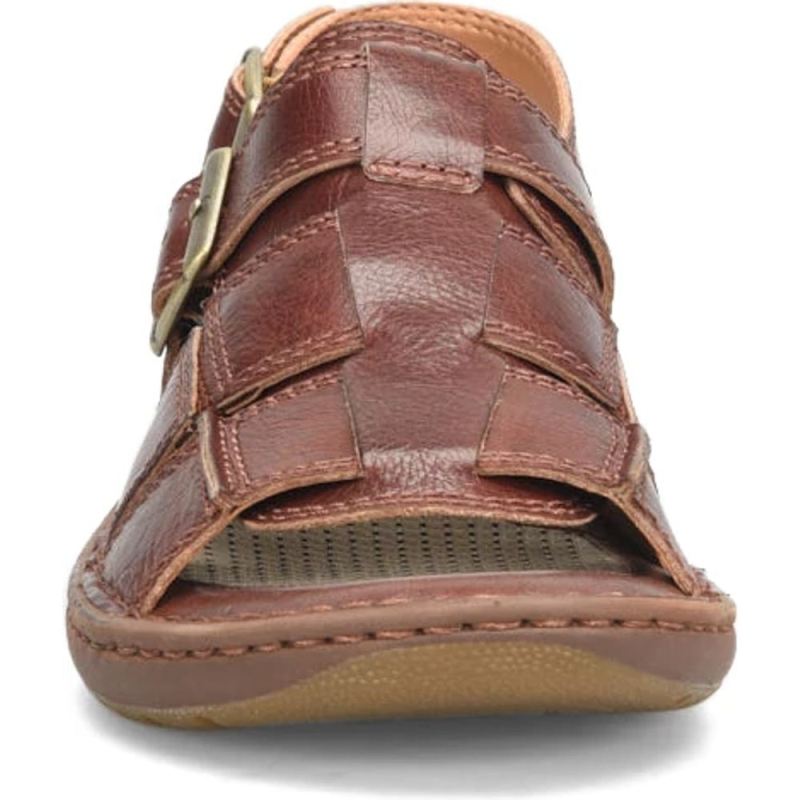 Born Men's Miguel Sandals - Dark Tan Bourbon (Brown)