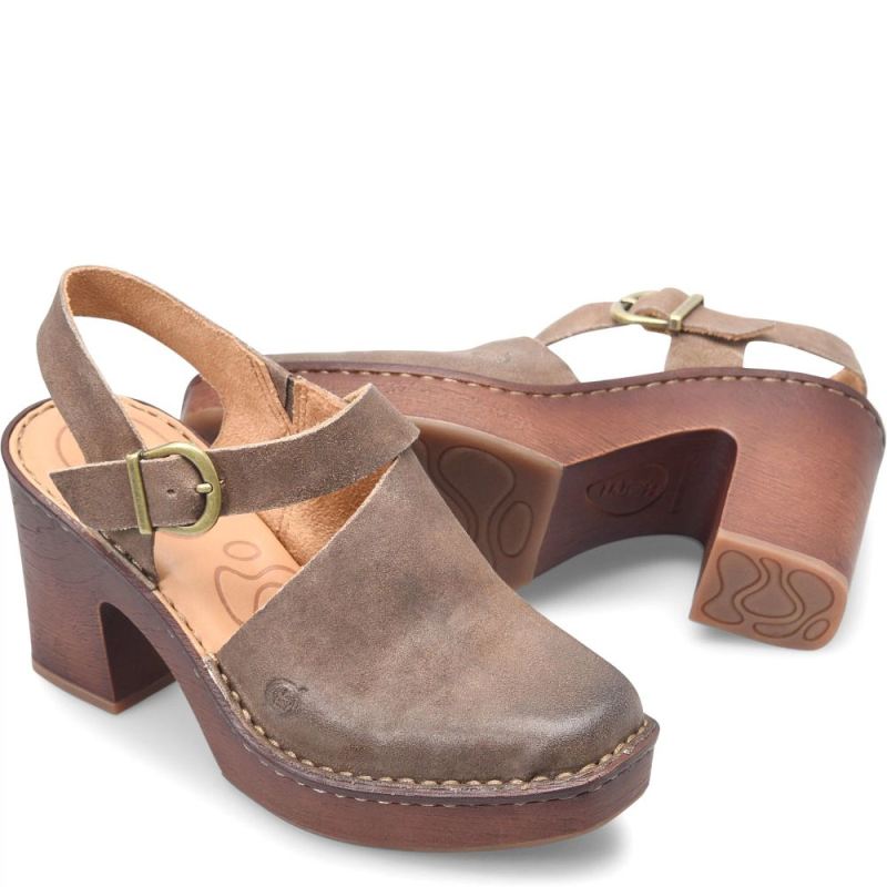Born Women's Devlyn Heels - Taupe Distressed (Tan)