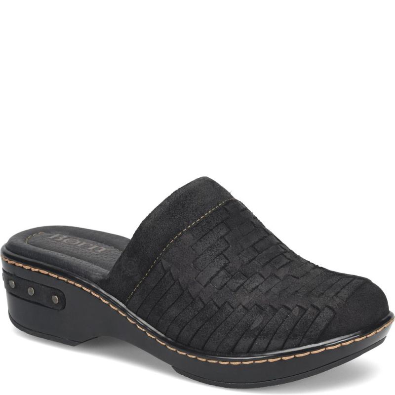 Born Women's Yucatan Distressed Clogs - Black