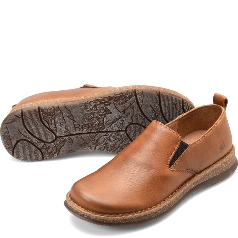 Born Men's Bryson Slip-Ons & Lace-Ups - Saddle (Tan)