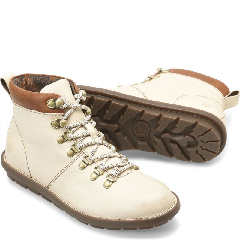 Born Women's Blaine Boots - Cream and Brown (White)