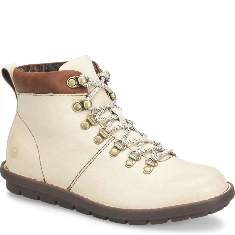 Born Women's Blaine Boots - Cream and Brown (White)