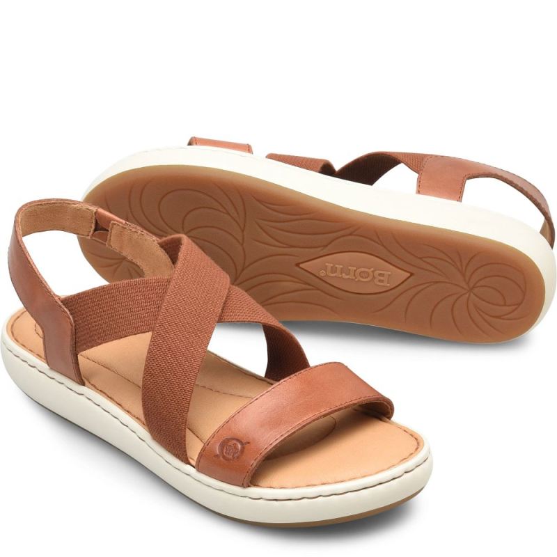 Born Women's Jayla Sandals - Cognac Brown Combo (Brown) Born Women's Jayla Sandals - Cognac Brown Combo (Brown)