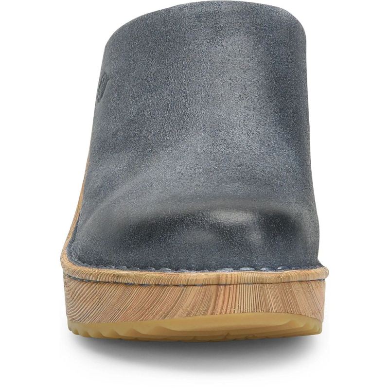 Born Women's Natalie Clogs - Light Jeans Distressed (Blue)