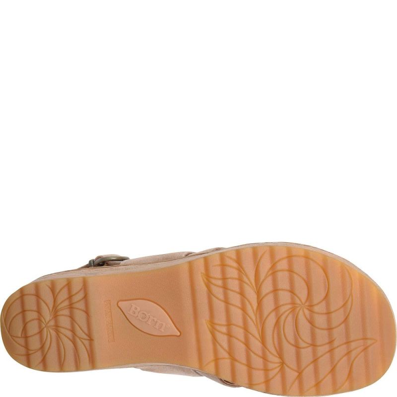Born Women's Abbie Sandals - Cream Visone Suede (White)