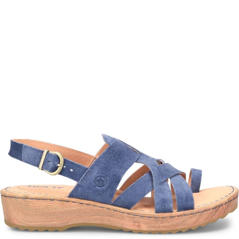 Born Women's Abbie Sandals - Indigo Suede (Blue)