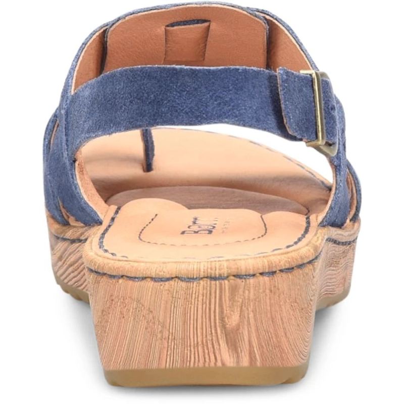 Born Women's Abbie Sandals - Indigo Suede (Blue)