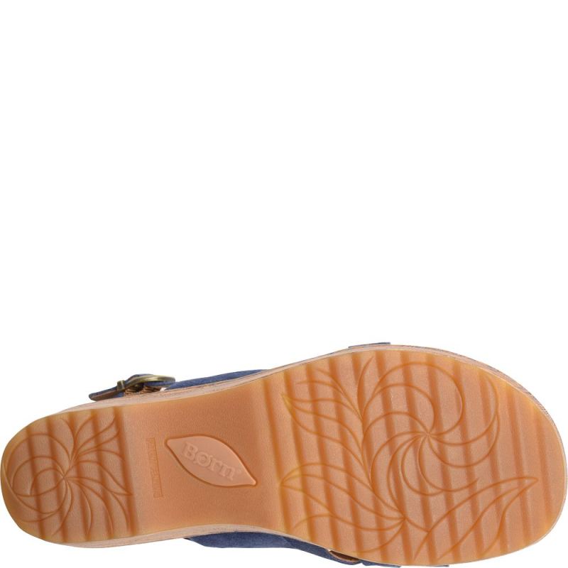 Born Women's Abbie Sandals - Indigo Suede (Blue)