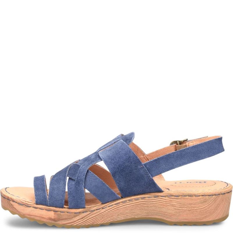 Born Women's Abbie Sandals - Indigo Suede (Blue)
