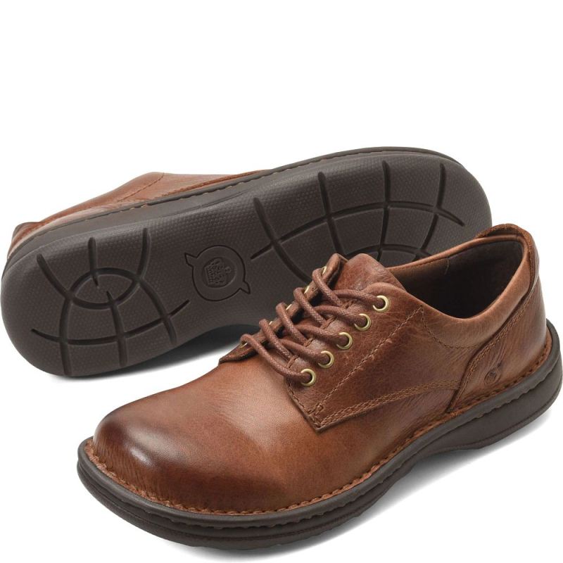 Born Men's Hutchins III Slip-Ons & Lace-Ups - Dark Tan Whiskey (