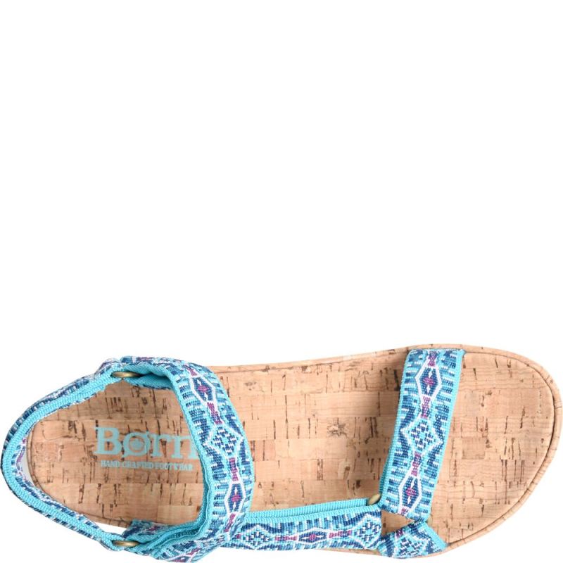 Born Women's Sirena Sandals - Turquoise Fabric (Multicolor)