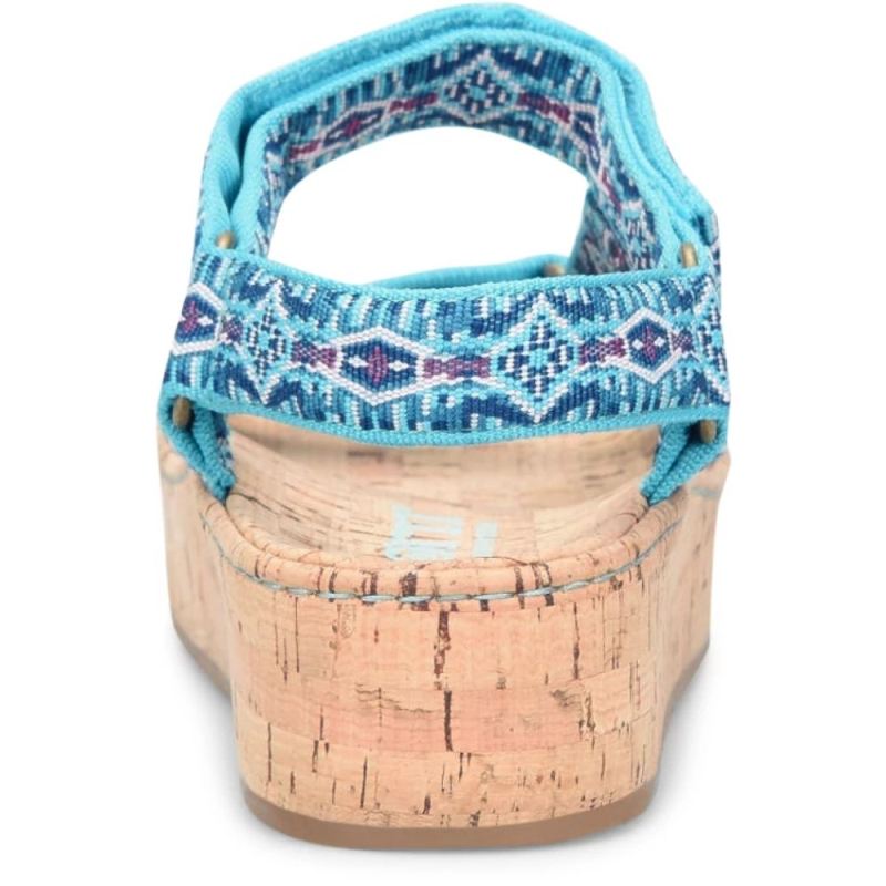 Born Women's Sirena Sandals - Turquoise Fabric (Multicolor)