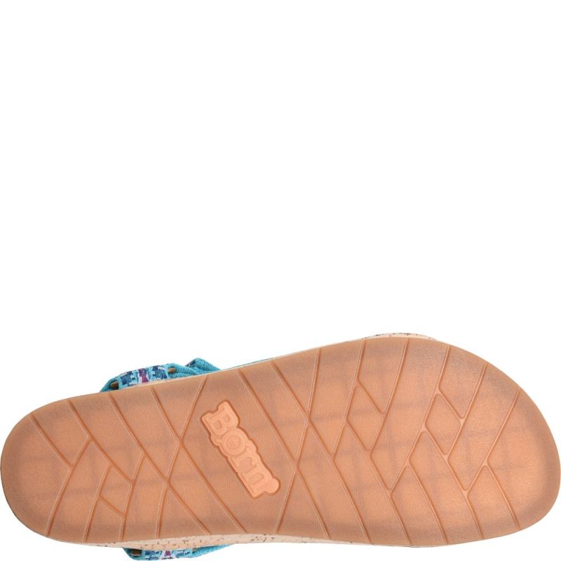 Born Women's Sirena Sandals - Turquoise Fabric (Multicolor)